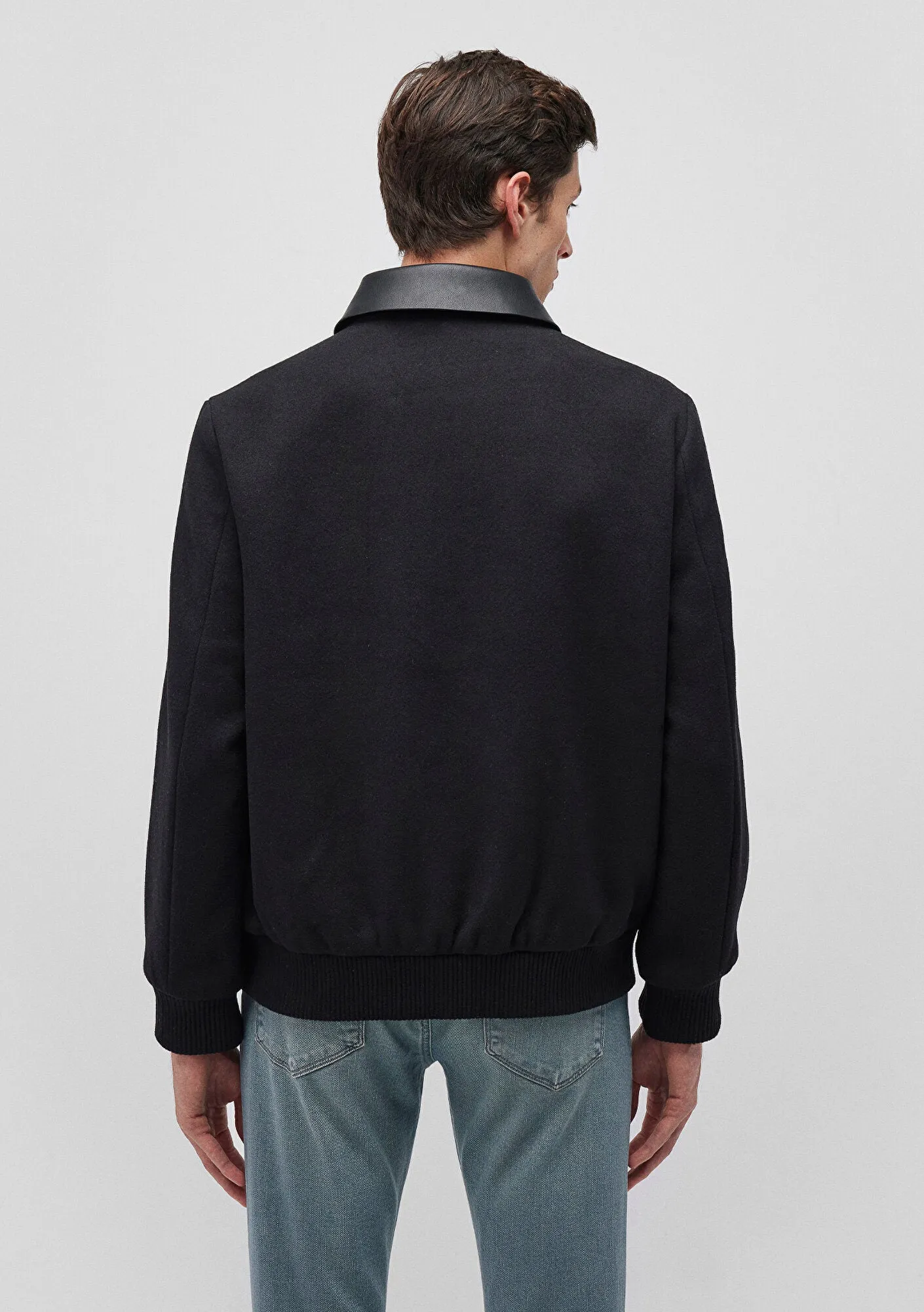 Black Wool Blend Coat