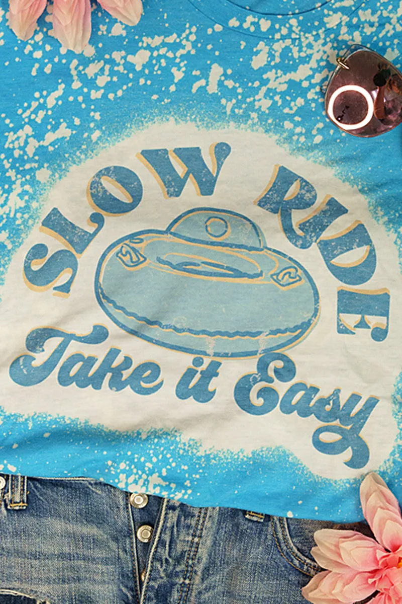 Bleached Slow Ride Summer Tri-Blend Short Sleeve Tee