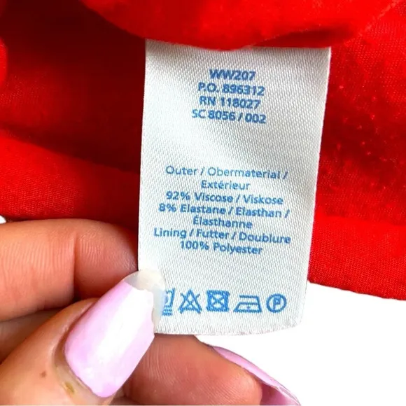 Boden Georgia Floral Faux Wrap Midi Dress Size 10R V-Neck Floral Red​