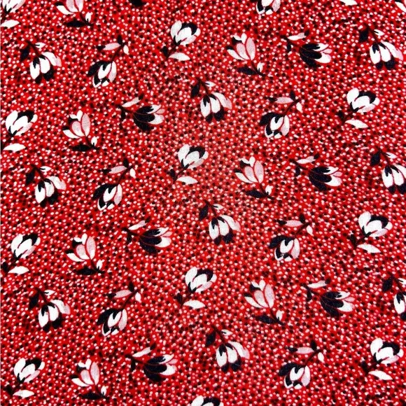 Boden Georgia Floral Faux Wrap Midi Dress Size 10R V-Neck Floral Red​