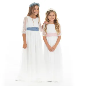 BOW PLUMETI DRESS FOR GIRLS