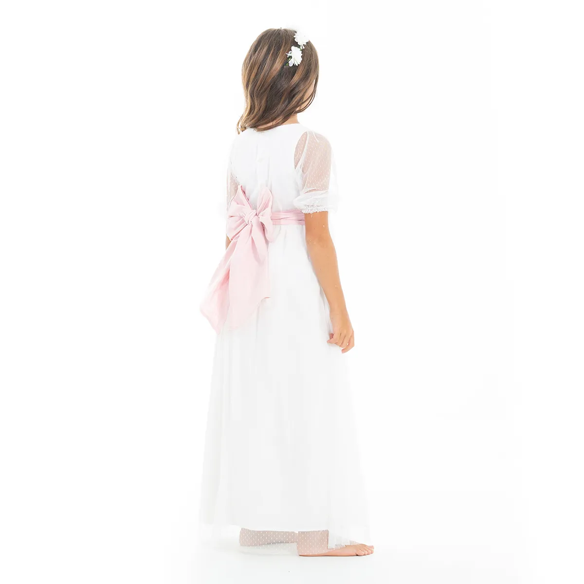 BOW PLUMETI DRESS FOR GIRLS