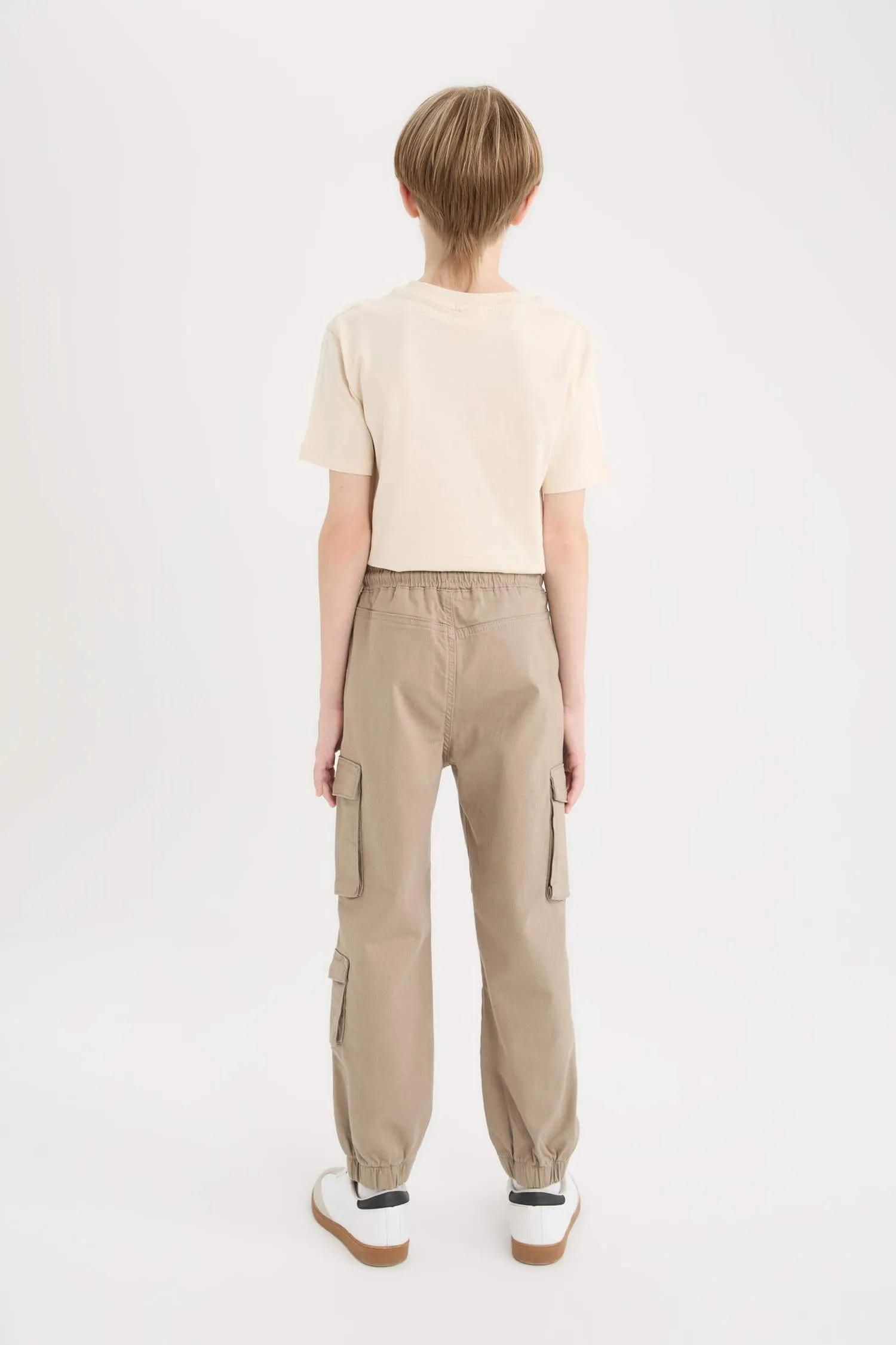 Boy Standard Leg Gabardine Cargo Joggers