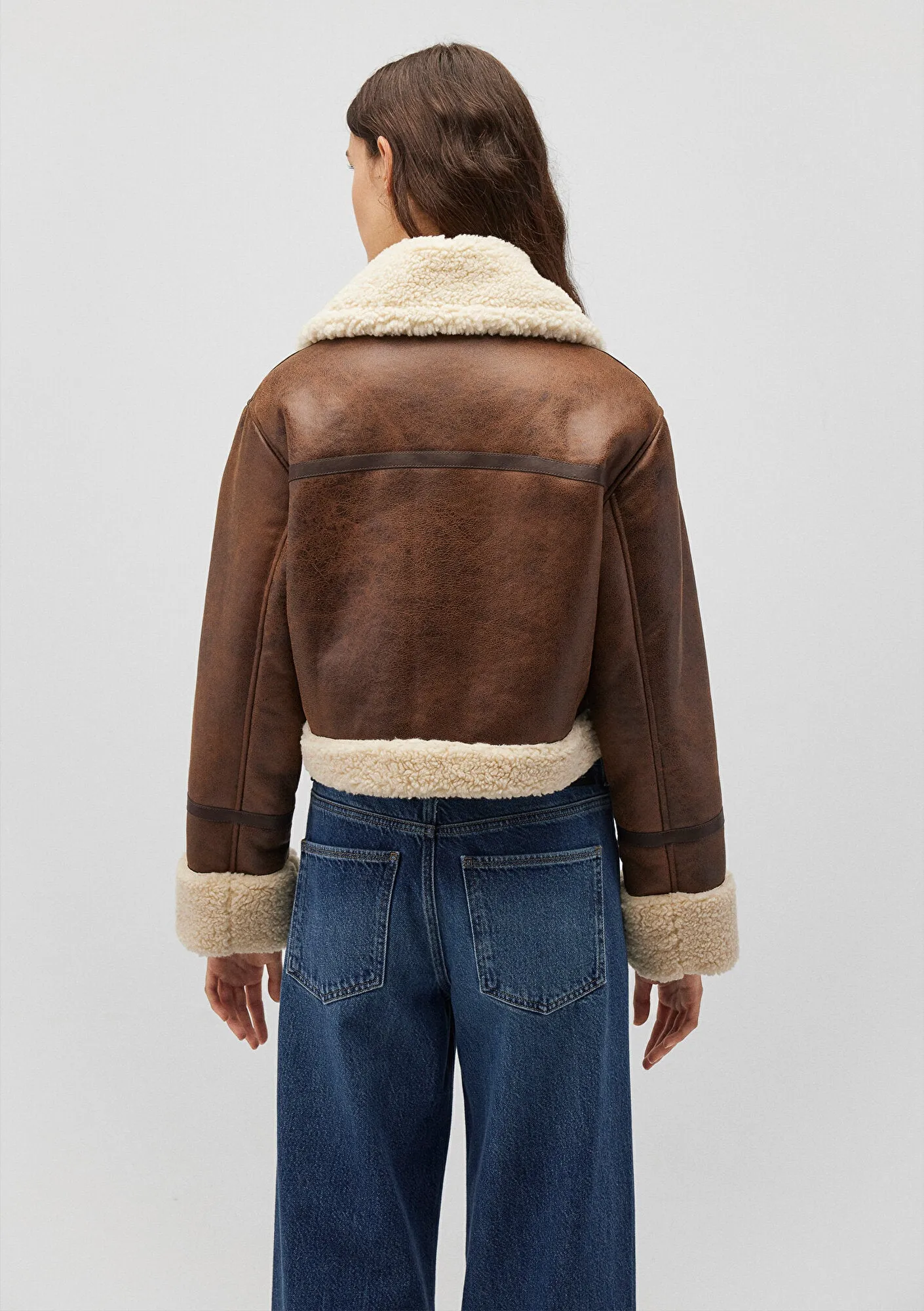 Brown Faux Leather Jacket