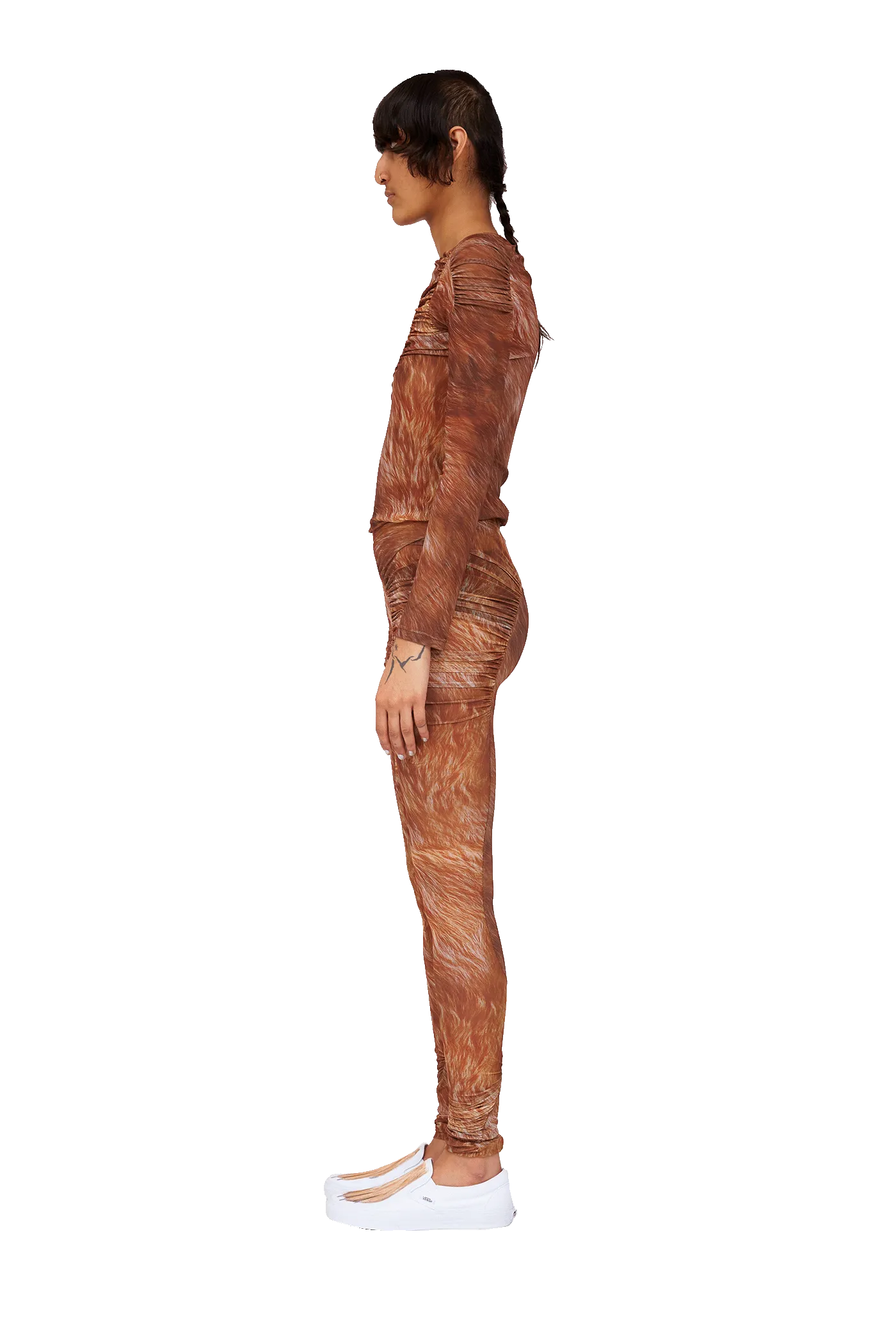 BROWN FUR PURR LEGGING
