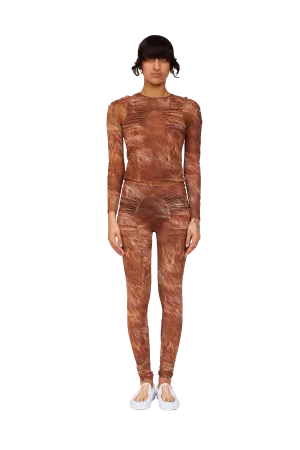 BROWN FUR PURR LEGGING