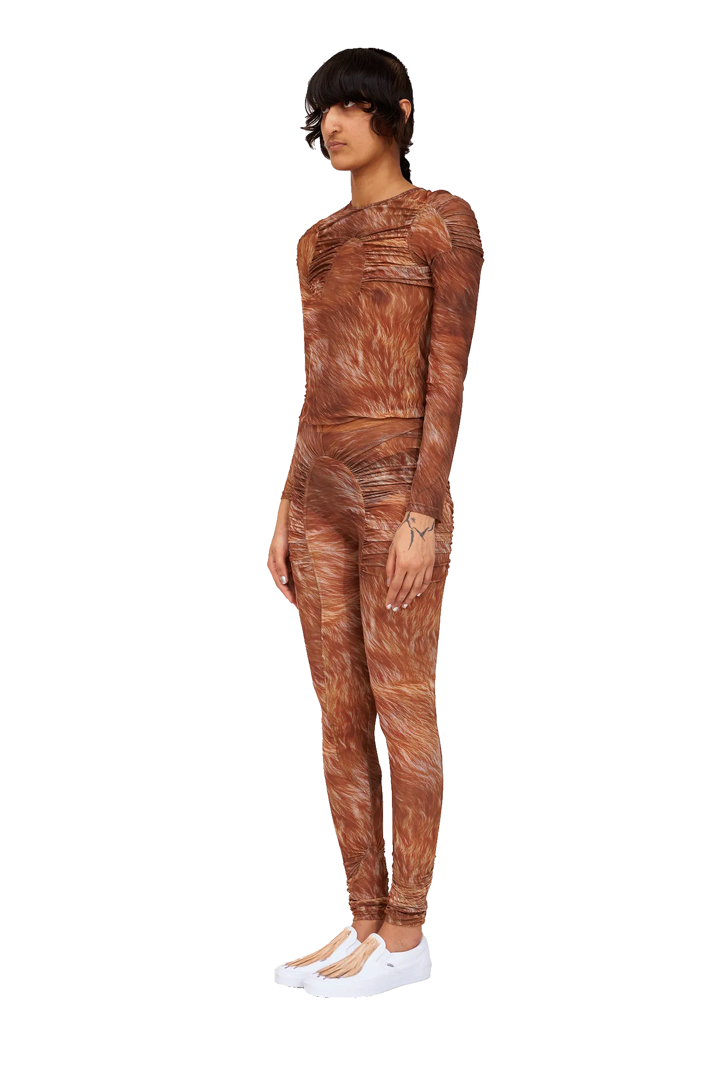 BROWN FUR PURR LEGGING
