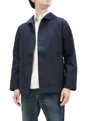 Buzz Rickson Shawl Collar Denim Jacket Men's Reproduction of US Navy Dungaree Jumper BR12744
