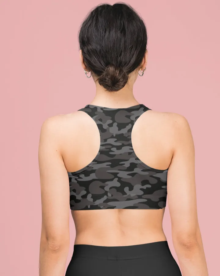 Camo Print Sports Bra