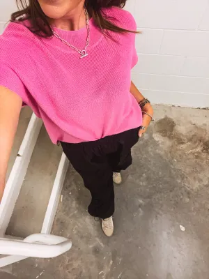 Cap Sleeve Sweater Top