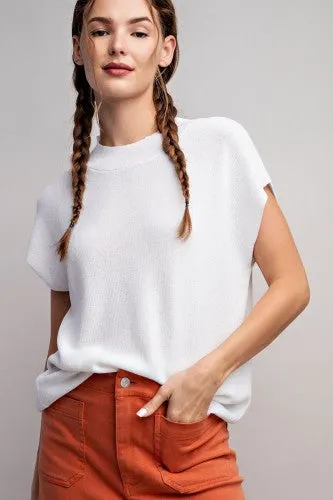 Cap Sleeve Sweater Top