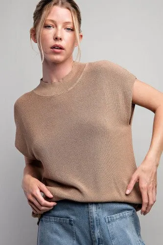 Cap Sleeve Sweater Top