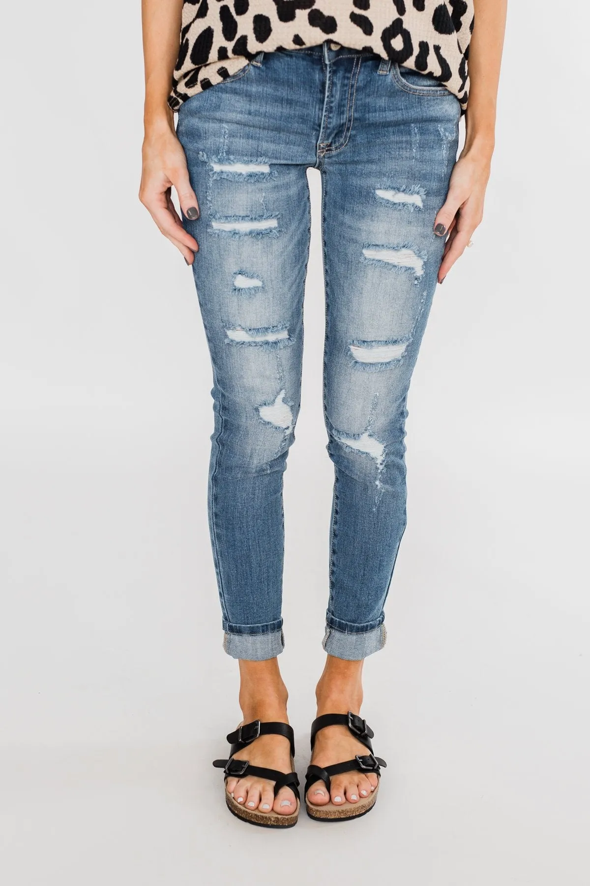 C'est Toi Distressed Skinny Jeans- Amanda Wash