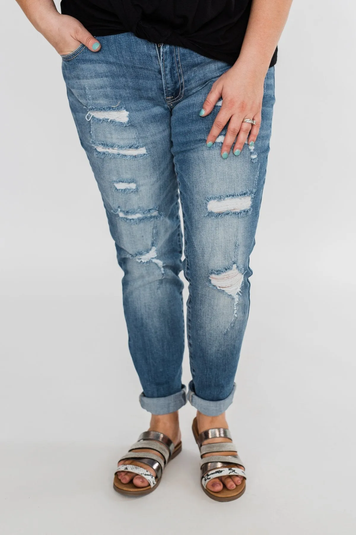 C'est Toi Distressed Skinny Jeans- Amanda Wash