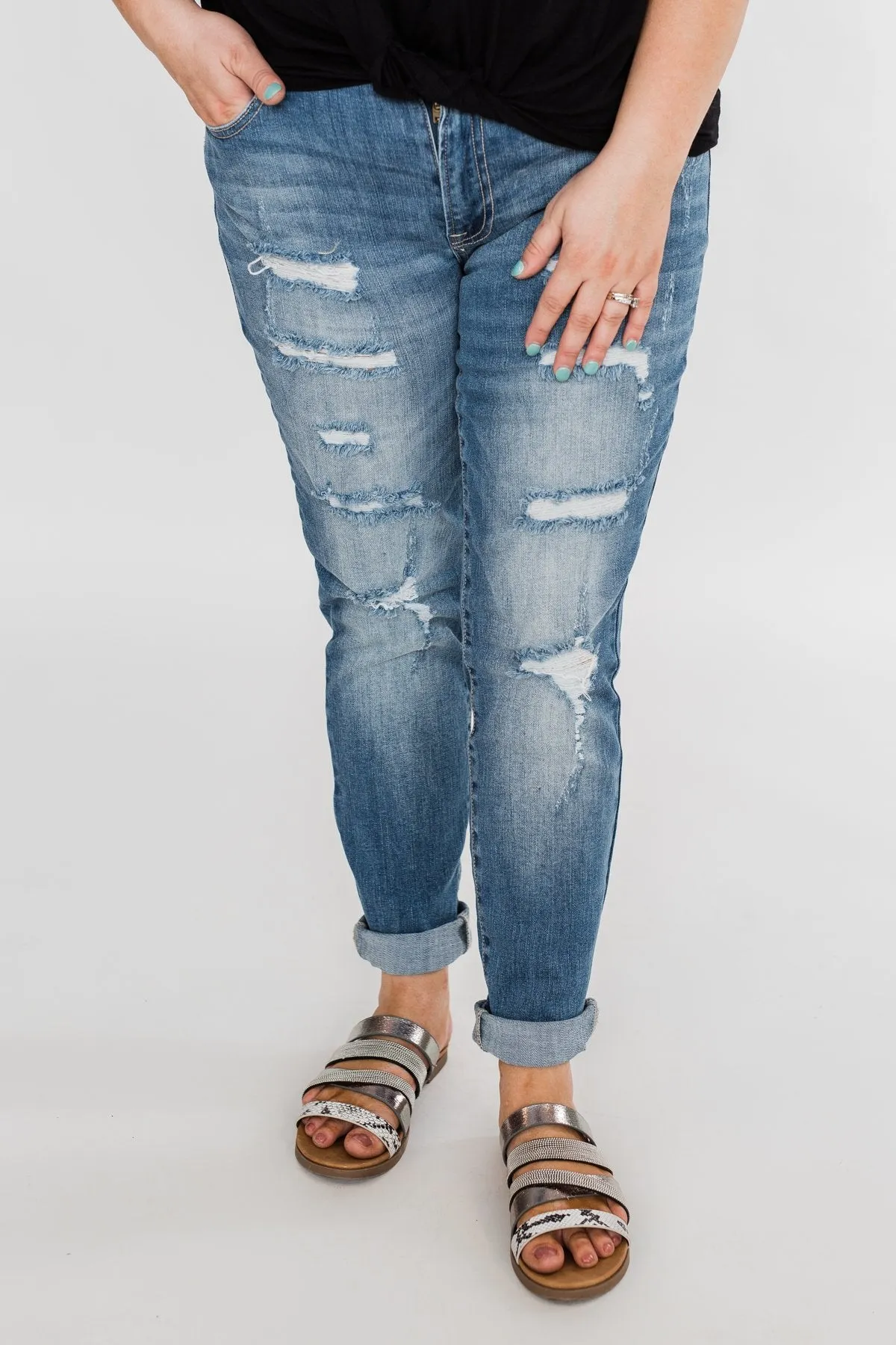 C'est Toi Distressed Skinny Jeans- Amanda Wash