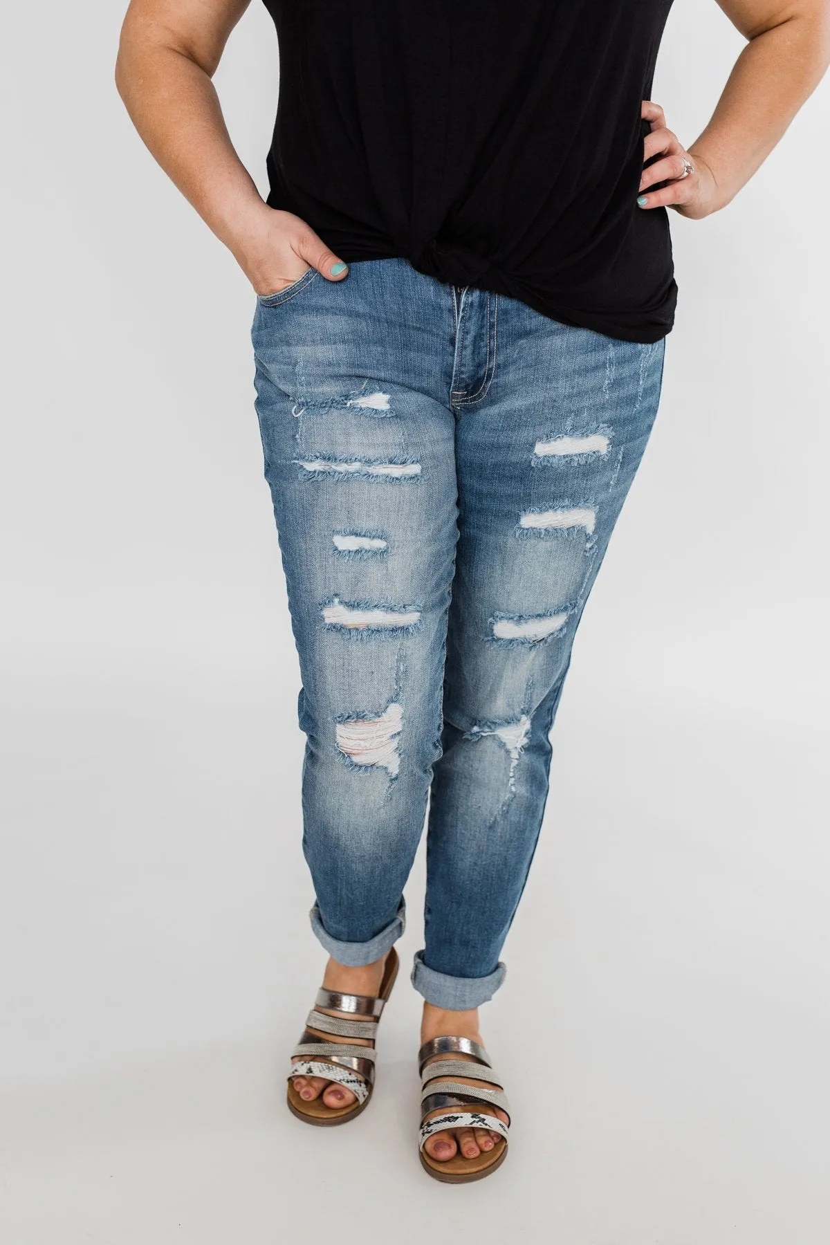 C'est Toi Distressed Skinny Jeans- Amanda Wash