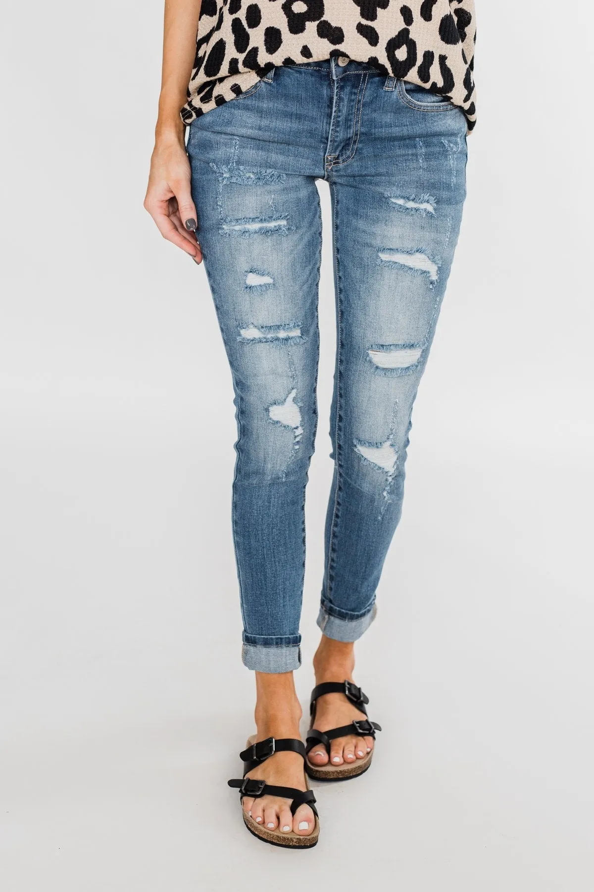 C'est Toi Distressed Skinny Jeans- Amanda Wash