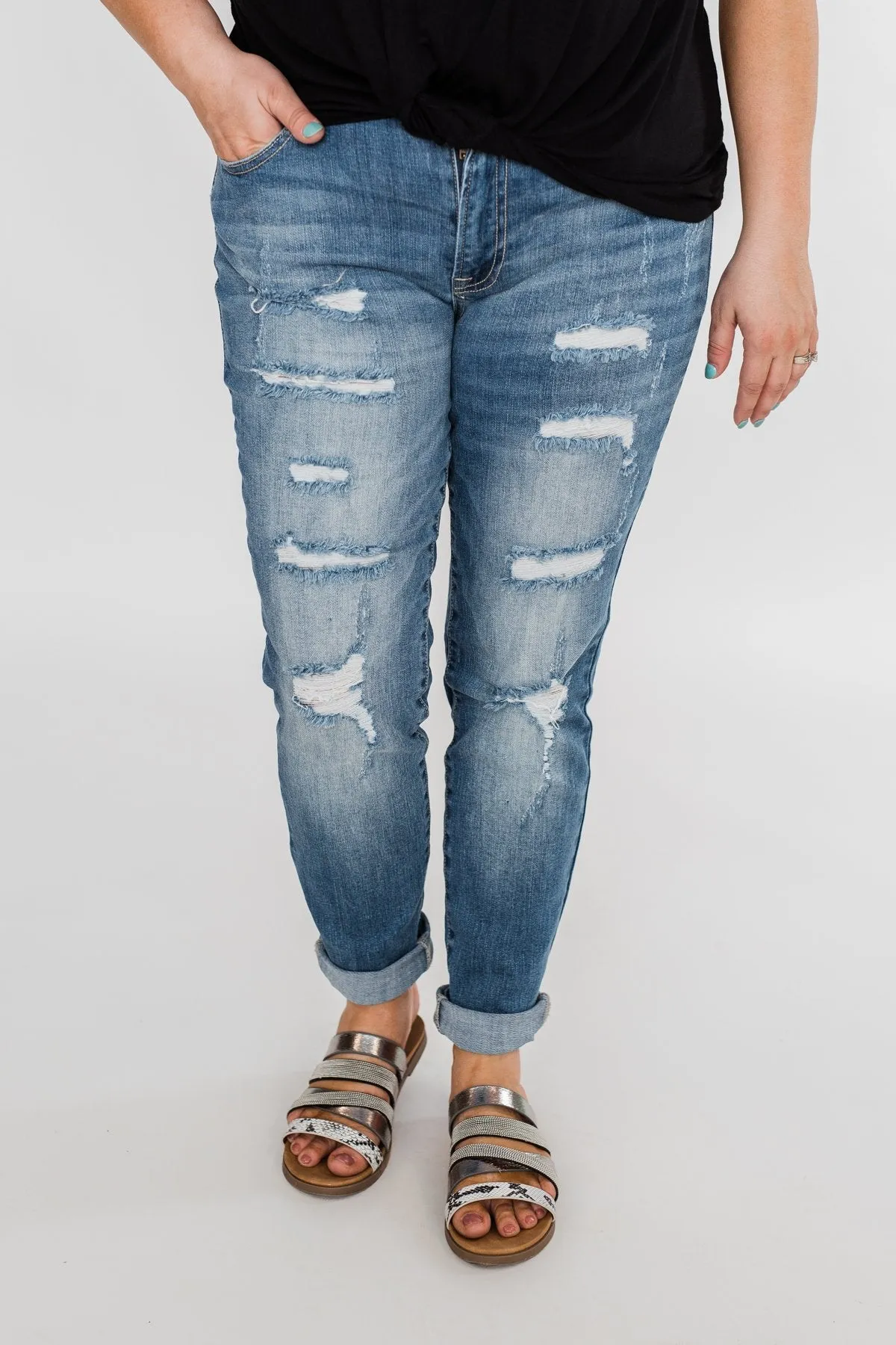 C'est Toi Distressed Skinny Jeans- Amanda Wash