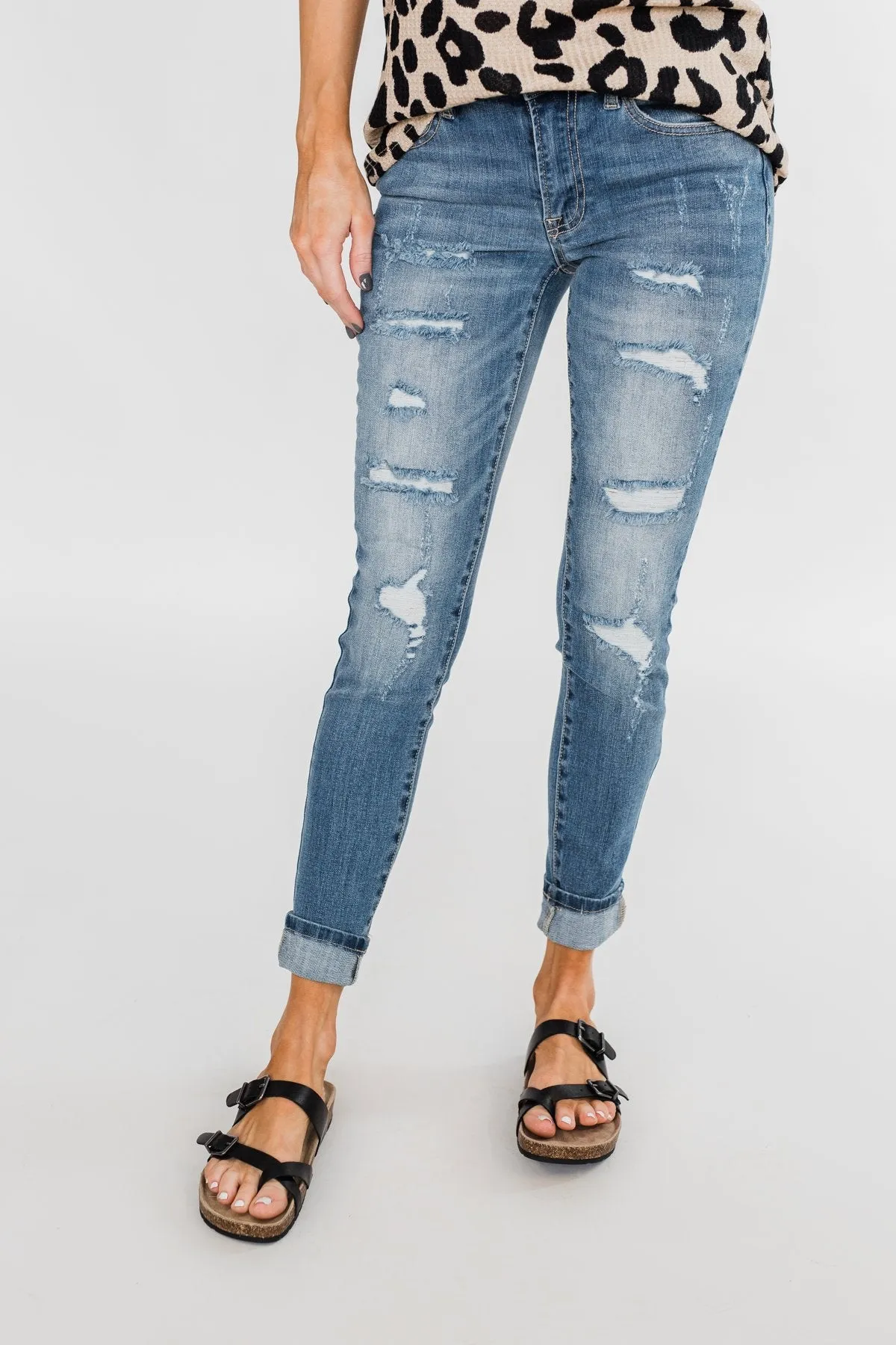 C'est Toi Distressed Skinny Jeans- Amanda Wash