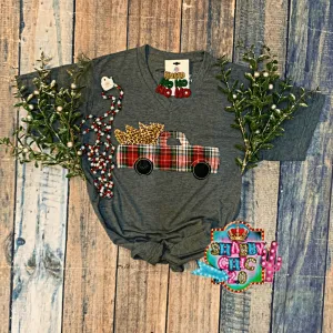 Christmas Plaid Truck Tee
