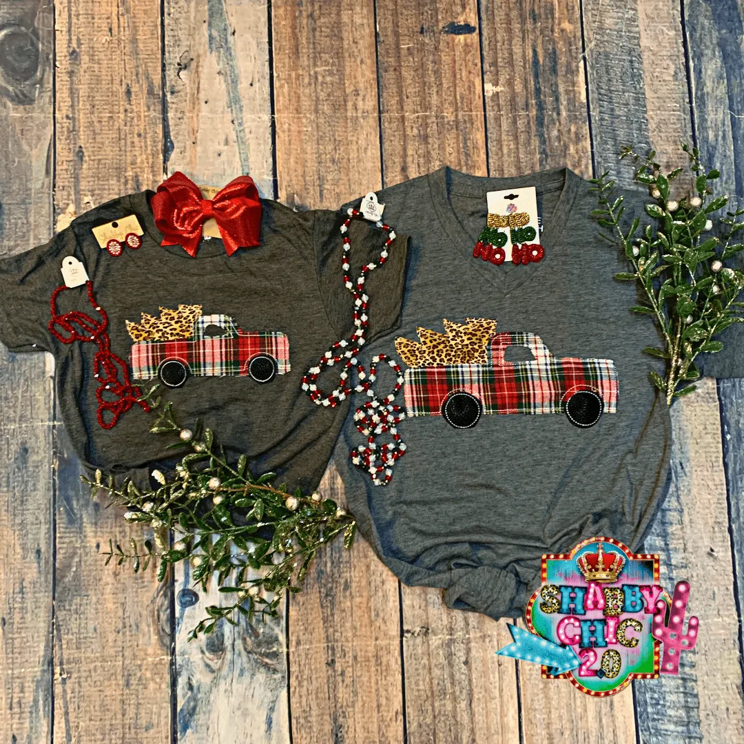 Christmas Plaid Truck Tee