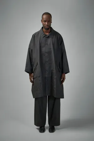 COAT#32 Long Loose Unlined Fit Coat With Detachable Collar