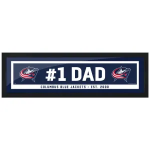 Columbus Blue Jackets Frame - 6" x 22" #1 Dad