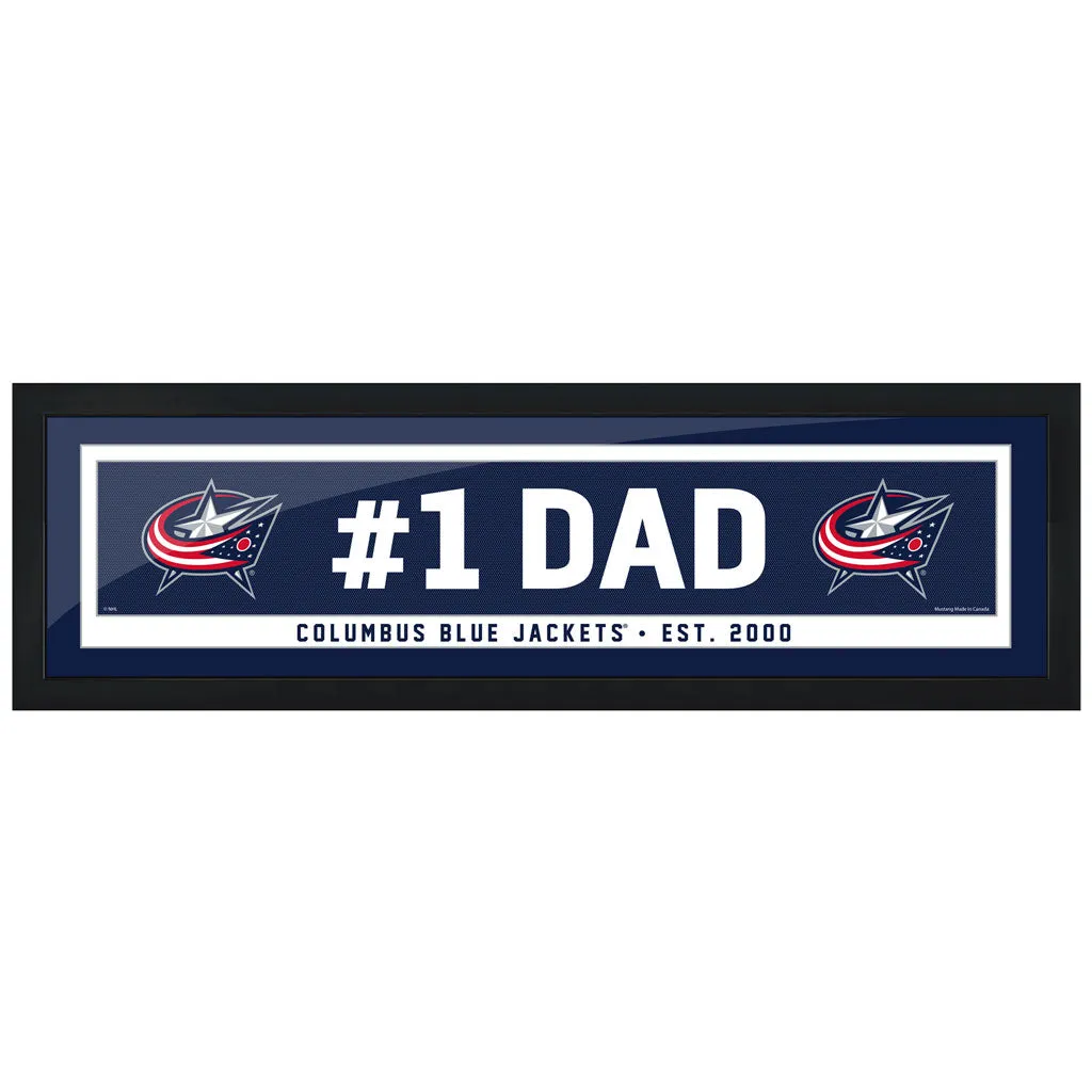 Columbus Blue Jackets Frame - 6" x 22" #1 Dad