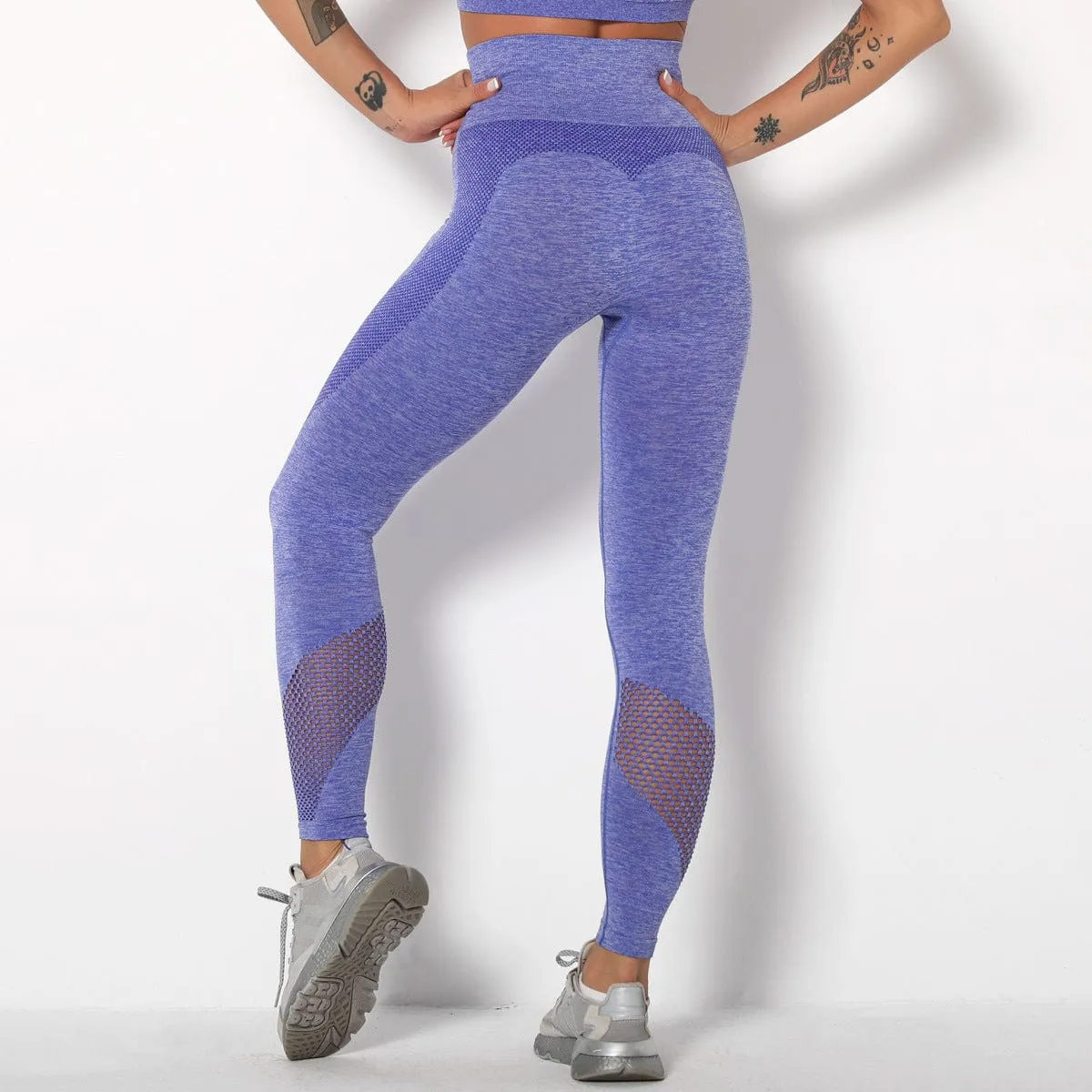 Compulsory Seamless Mesh Sports Leggings