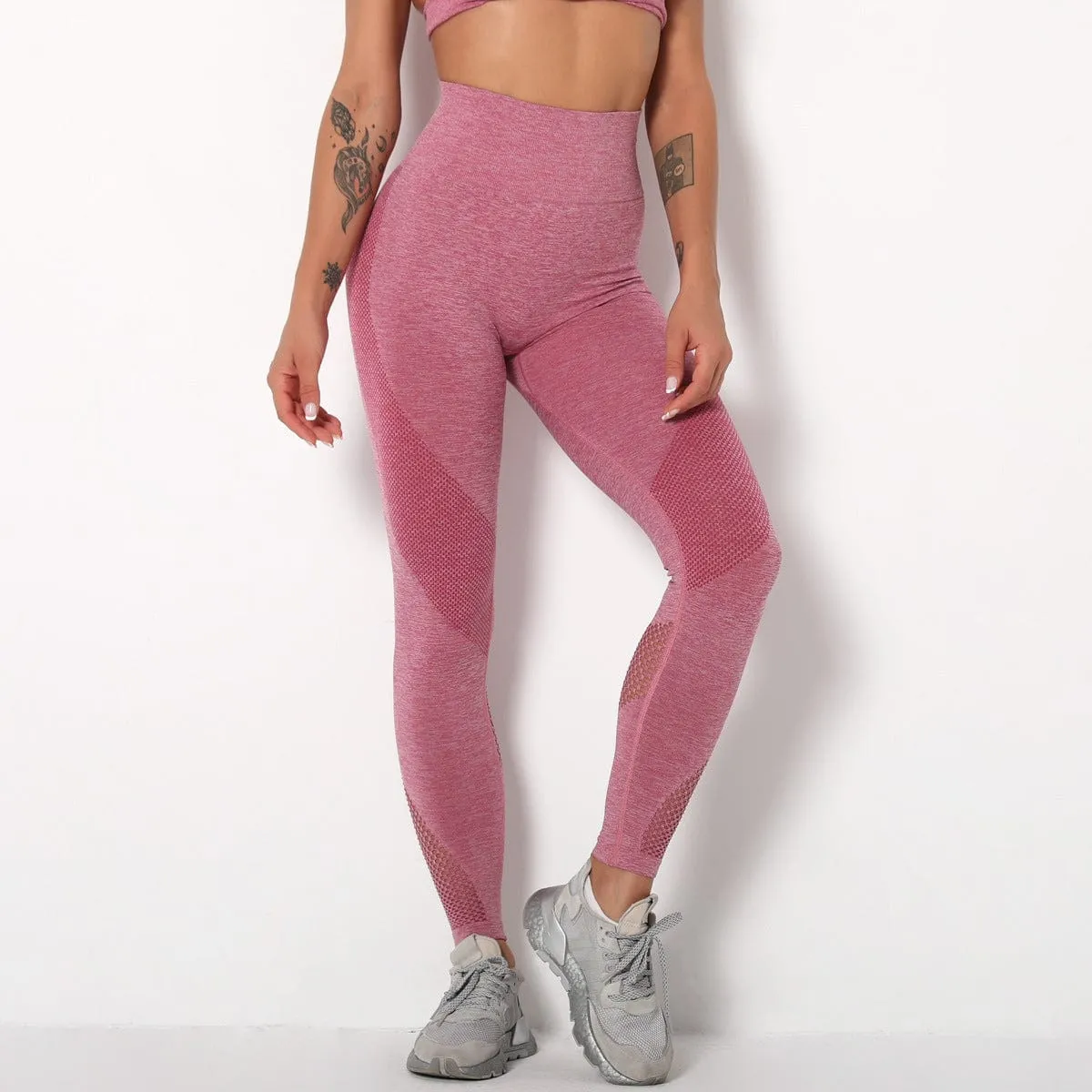 Compulsory Seamless Mesh Sports Leggings