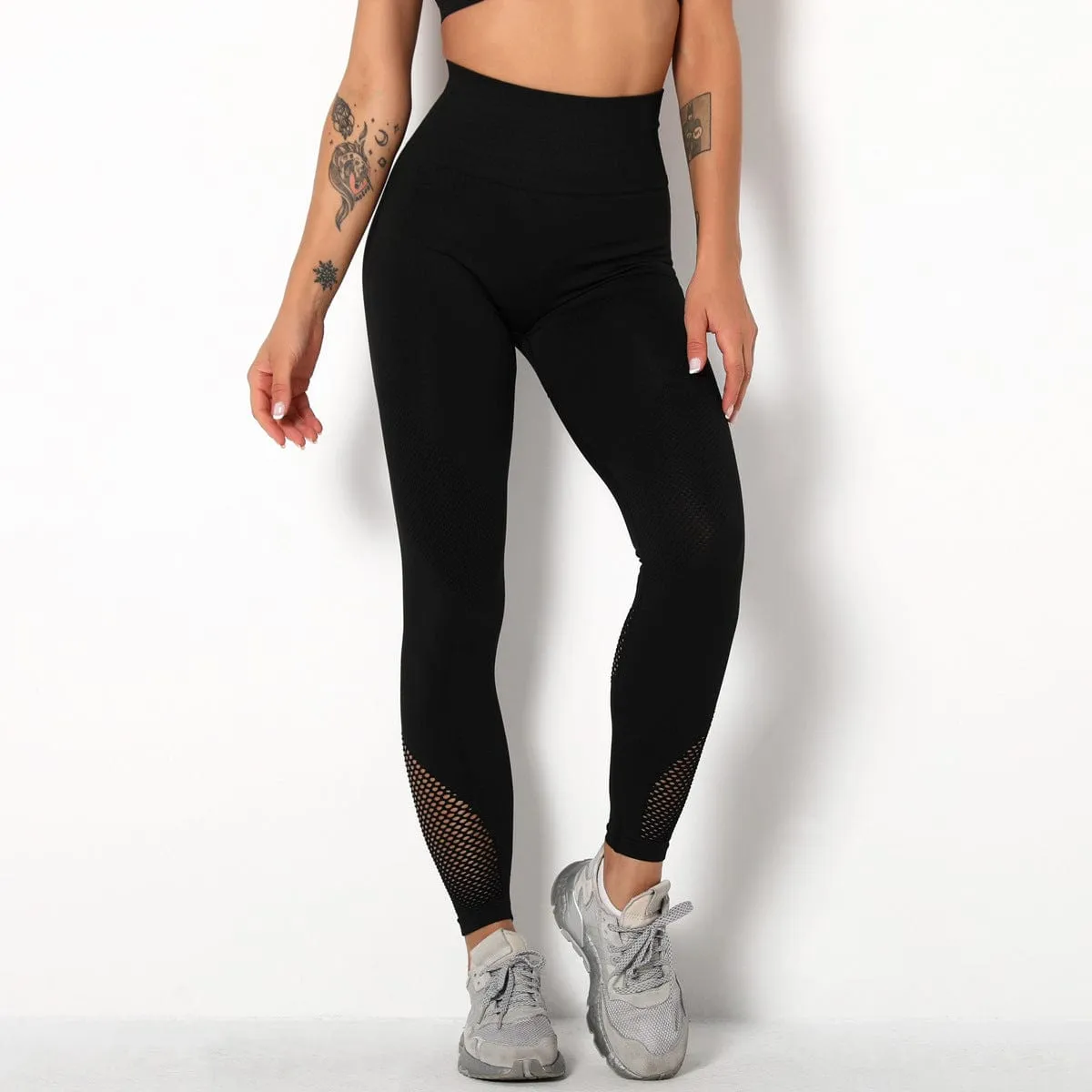 Compulsory Seamless Mesh Sports Leggings