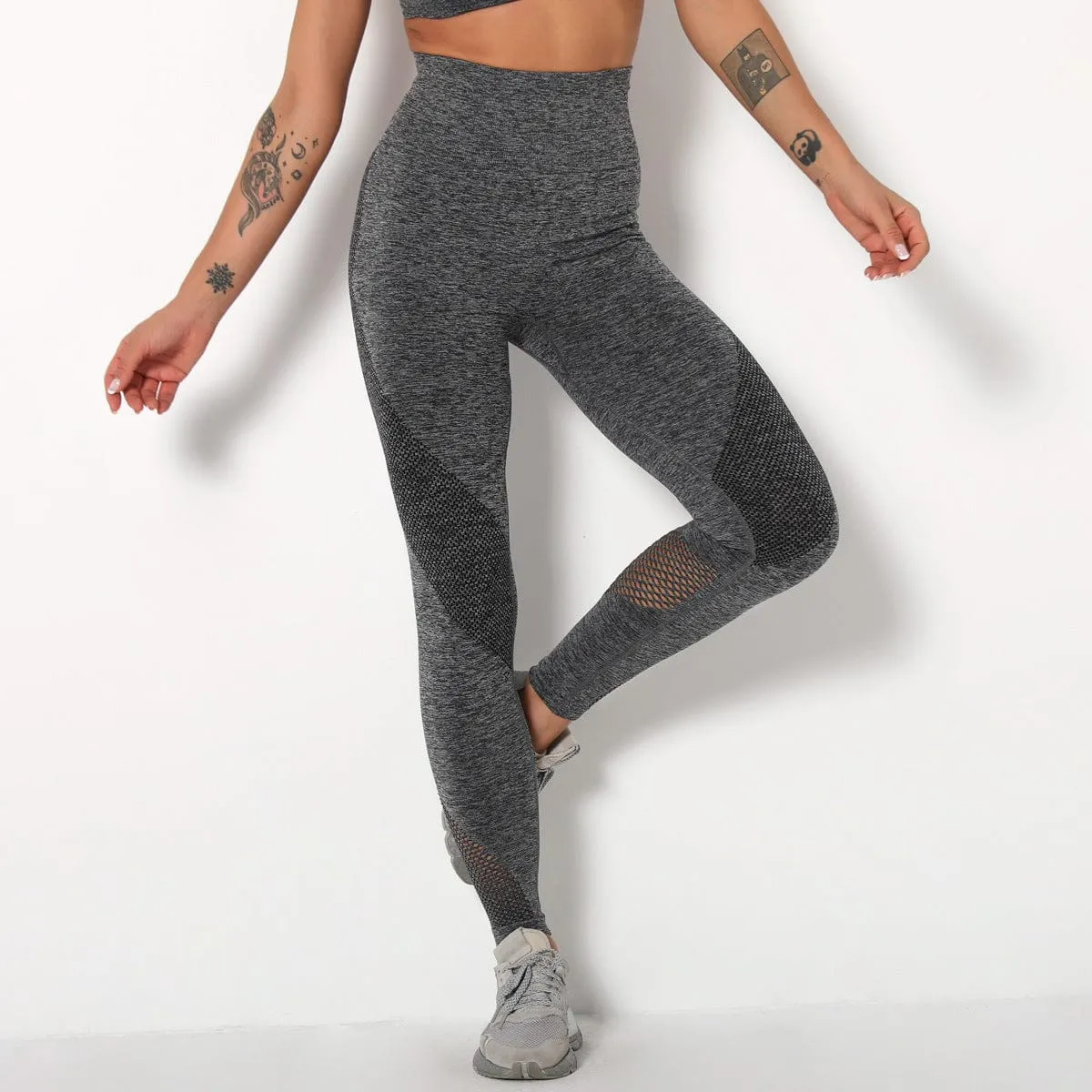 Compulsory Seamless Mesh Sports Leggings