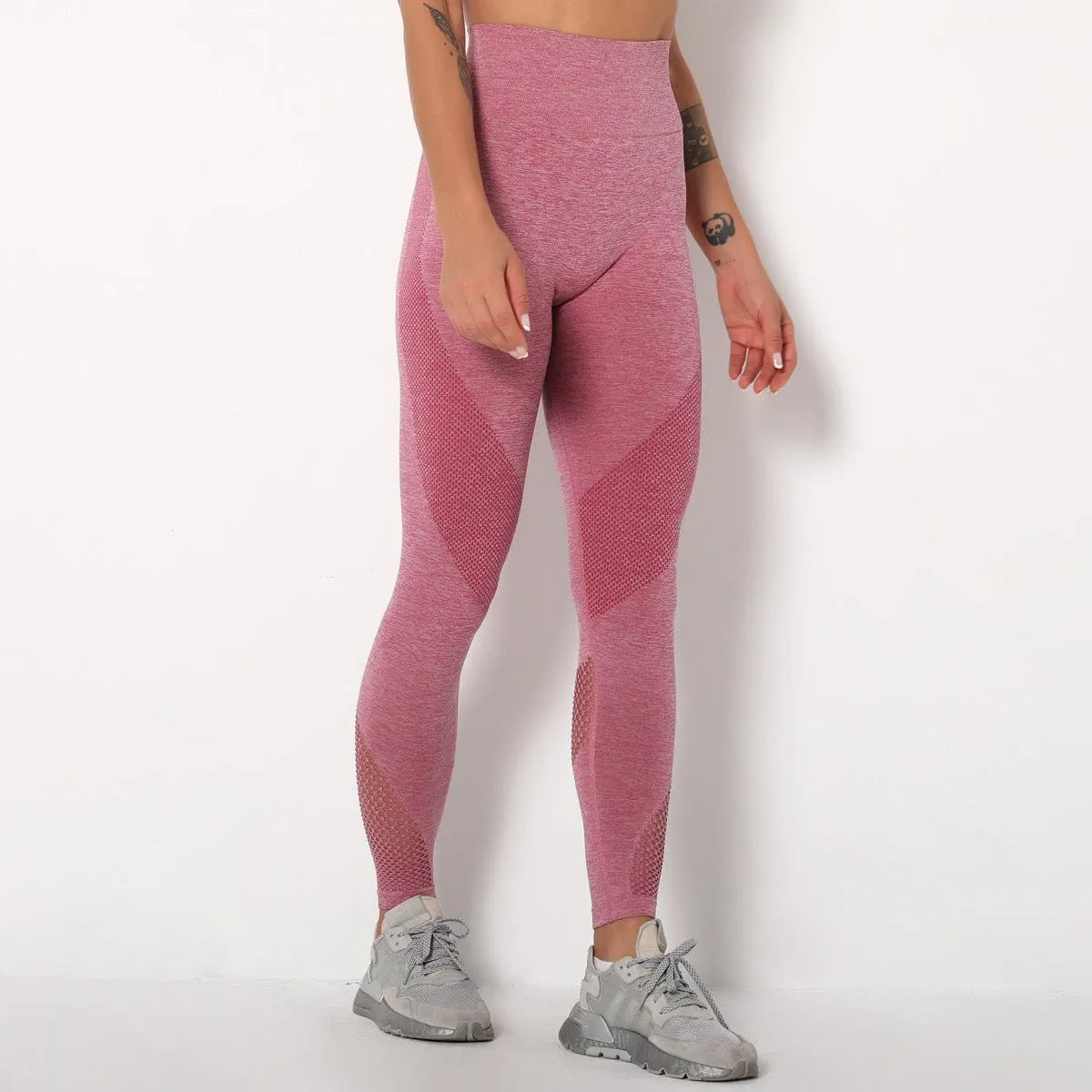 Compulsory Seamless Mesh Sports Leggings