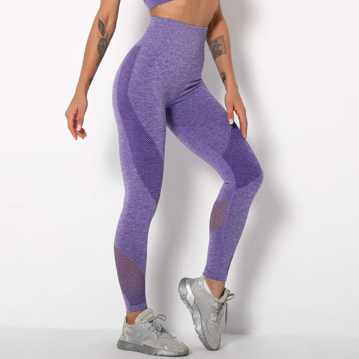 Compulsory Seamless Mesh Sports Leggings