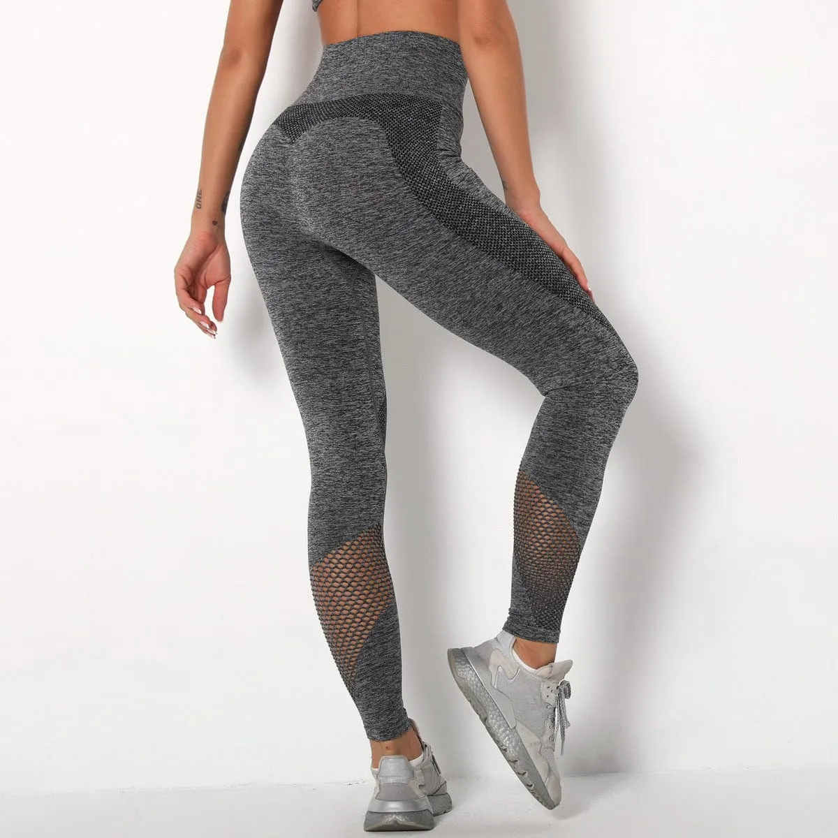 Compulsory Seamless Mesh Sports Leggings