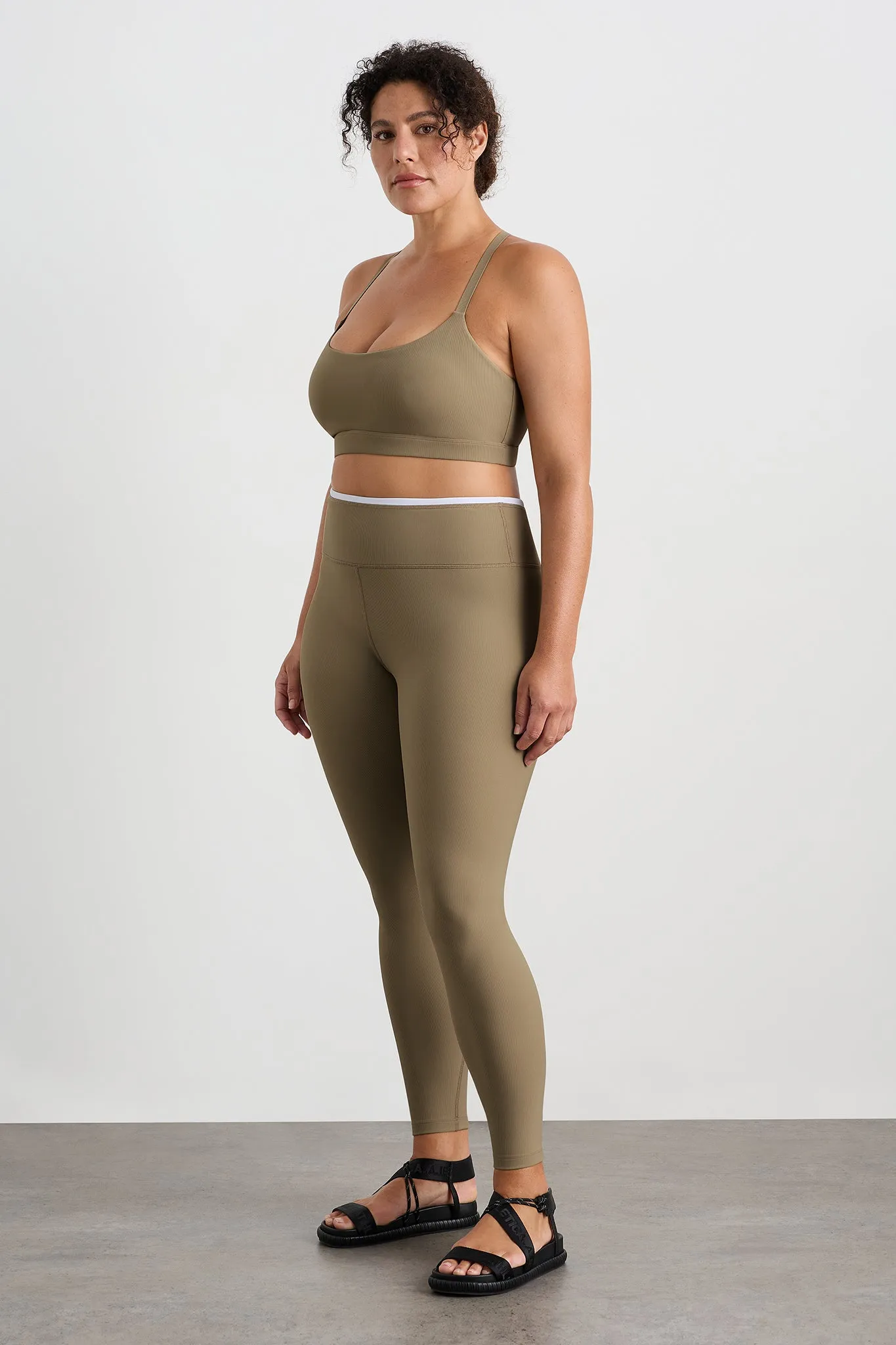 Contrast Ribbed Fl Legging 203