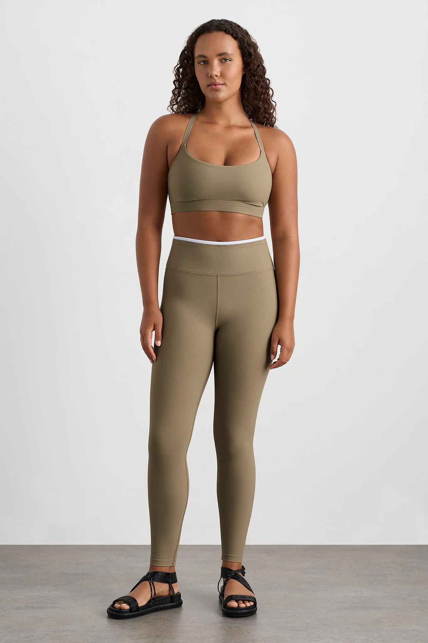Contrast Ribbed Fl Legging 203