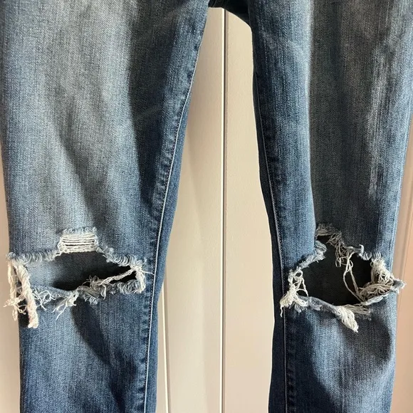 Current/Elliot Women's Blue Distressed Skinny Jeans