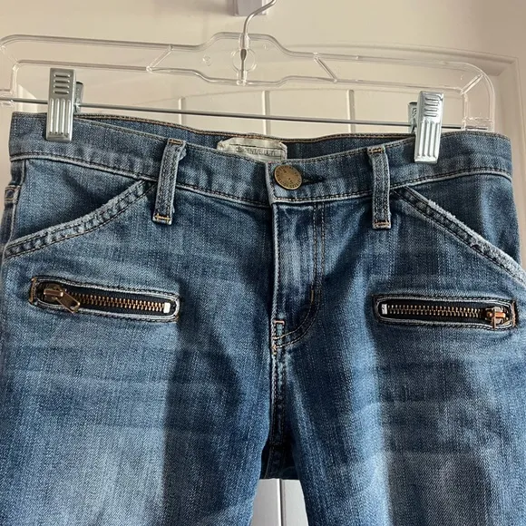 Current/Elliot Women's Blue Distressed Skinny Jeans