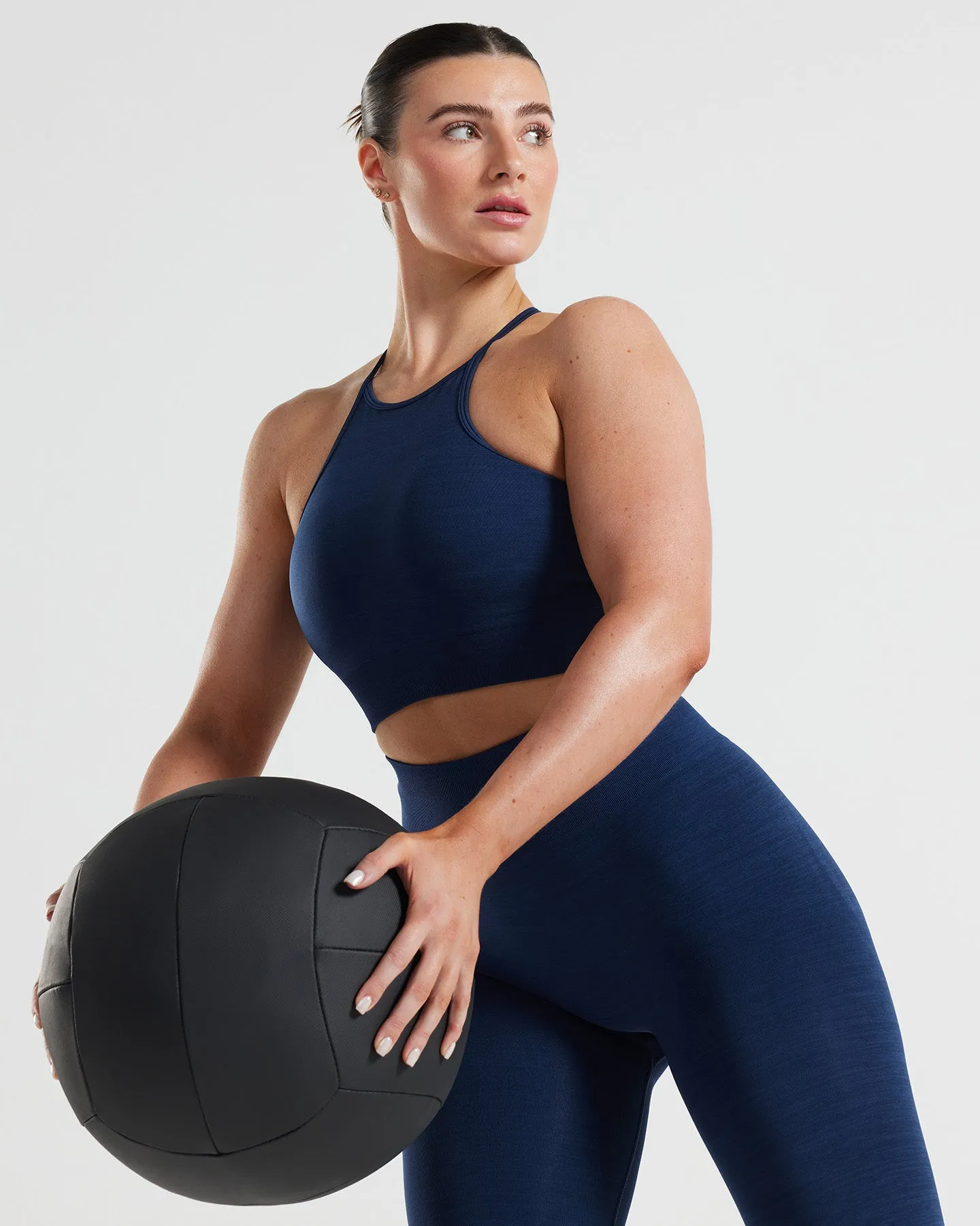 Define Seamless High Neck Bra | Sapphire Blue