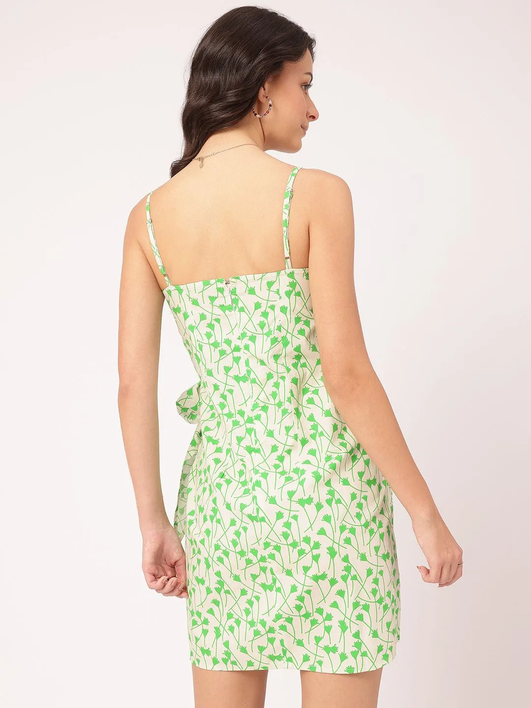 DressBerry Fluttering Fancies Printed Strappy Mini Wrap Dress