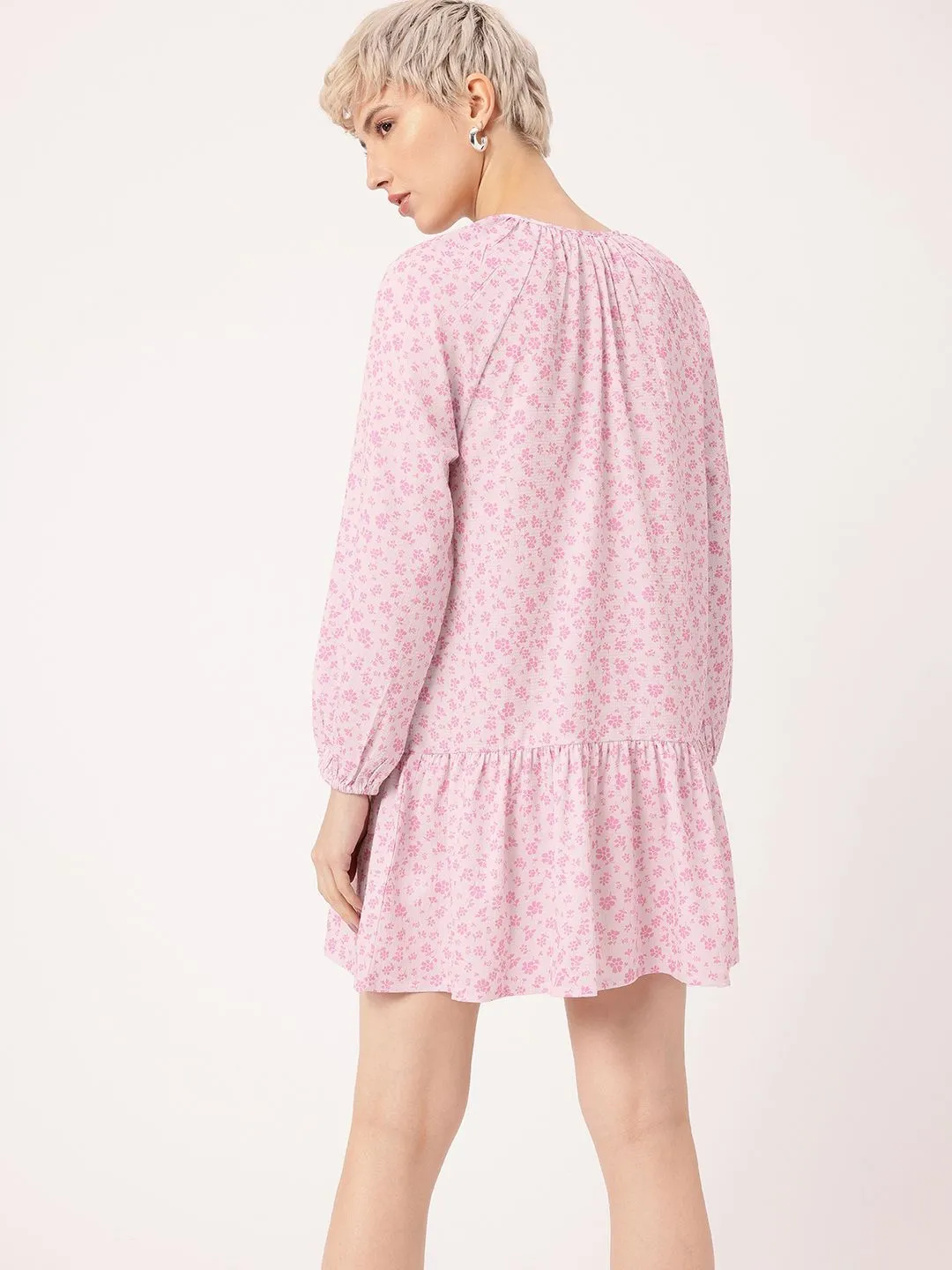DressBerry Garden Glam Floral Printed A-Line Mini Dress