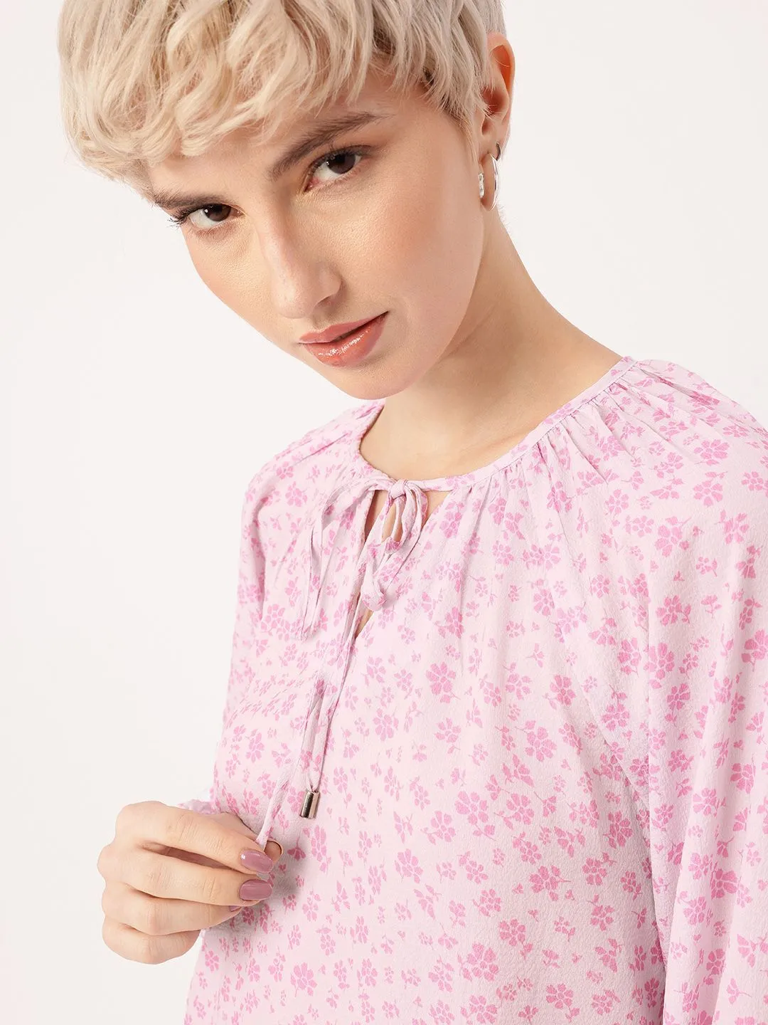 DressBerry Garden Glam Floral Printed A-Line Mini Dress