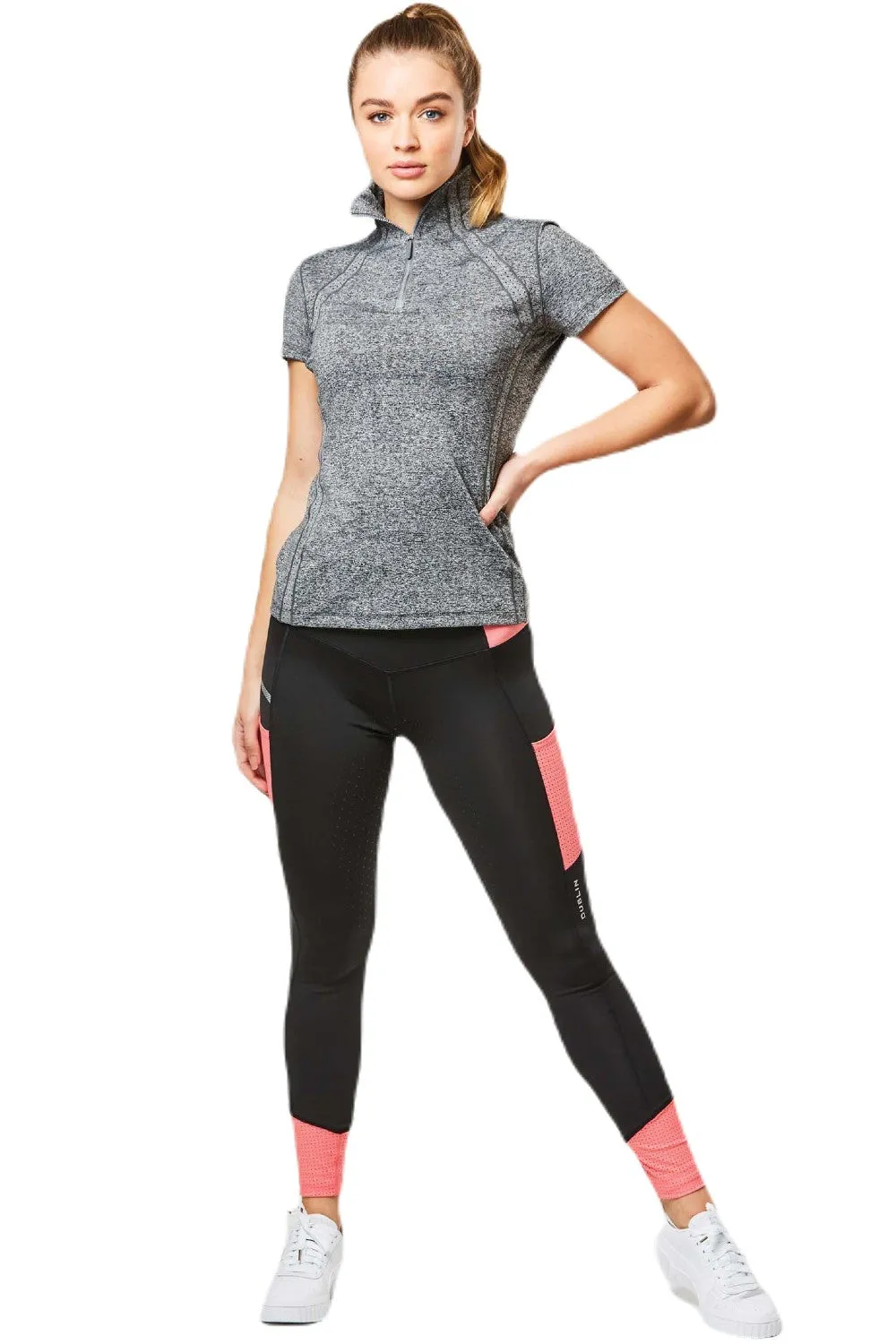 Dublin Childrens Power Performance Mid Rise Colour Block Tights