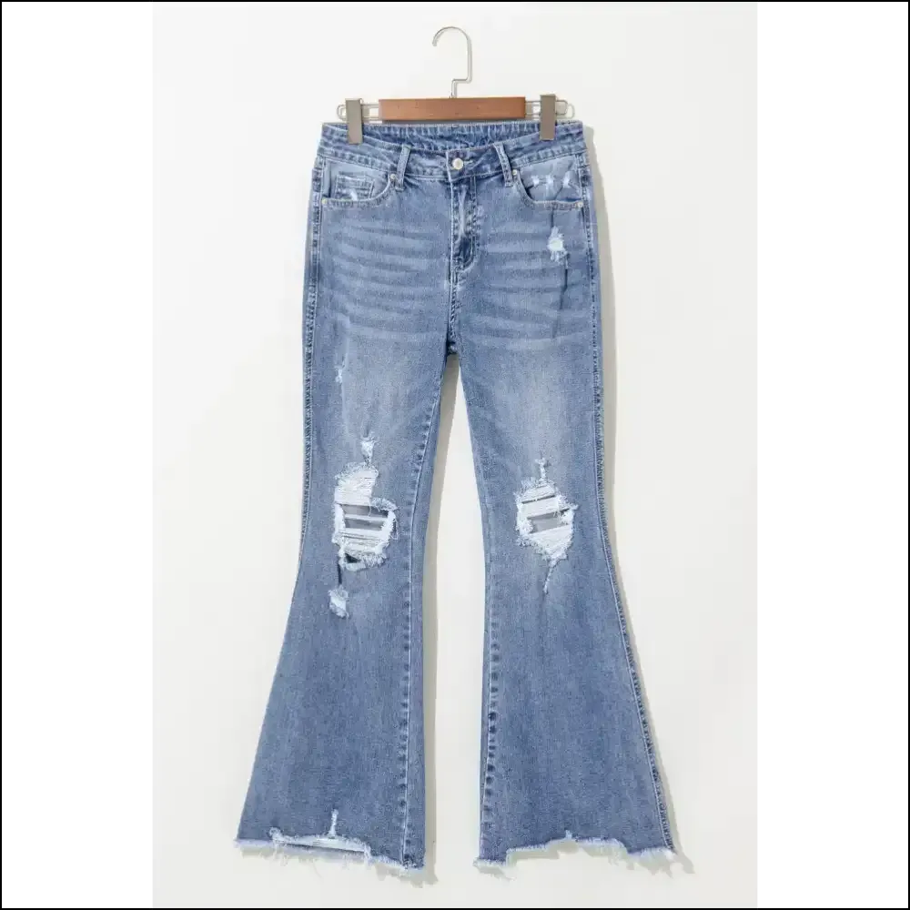 Dusk Blue High Rise Flared Jeans: Leg Day , Jeans so Good it Hurts. Needful Things. 👖🔥