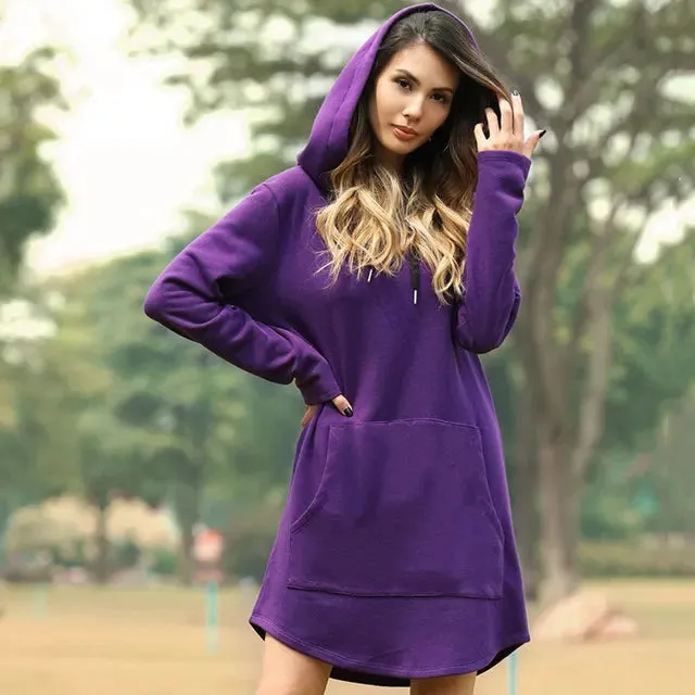 Emilia - Lässiger Herbst Long Hoodie für Damen
