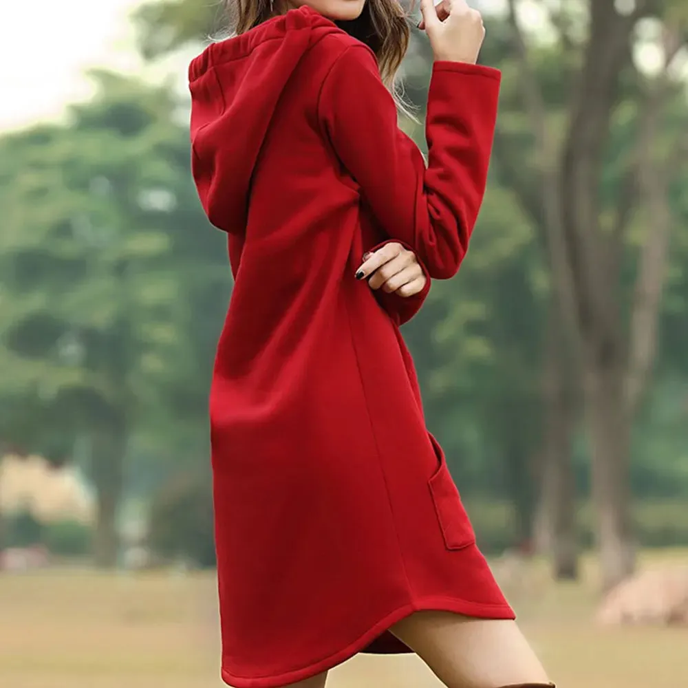 Emilia - Lässiger Herbst Long Hoodie für Damen