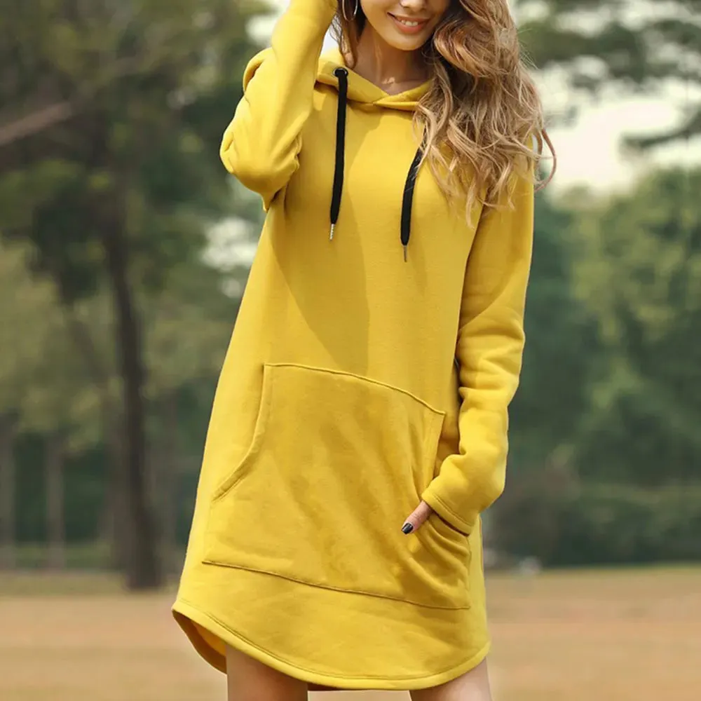 Emilia - Lässiger Herbst Long Hoodie für Damen
