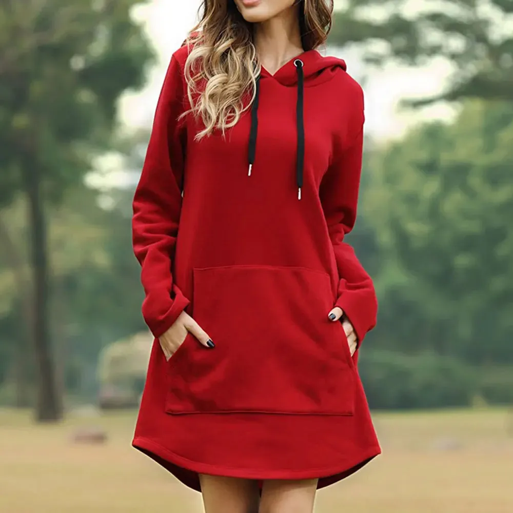 Emilia - Lässiger Herbst Long Hoodie für Damen