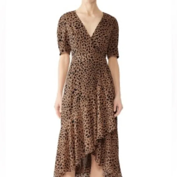 Fame and Partners Leopard Wrap Dress
